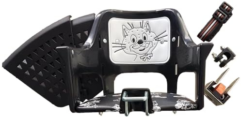 SEGGIOLINO ANTERIORE CBF 101 PORTA BIMBO/BIMBA BAMBINI PER BICI AGGANCIO MANUBRIO BICICLETTA (NERO)