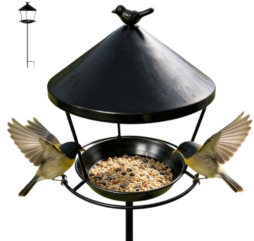 Estación de Alimentador para Aves Al Aire Libre - Anti-Mors Alimentador Salvaje - para Pájaros Al Aire Libre | para Jardín Terraza y Césped