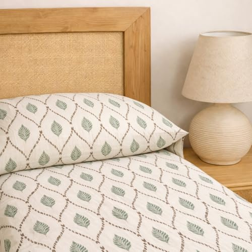 TRAMAS+ Sabanas 150x190 / 200cm 100% algodón Suave, Juego de sábanas 4 Piezas, Sabana Bajera Ajustable, Encimera, 2 Fundas de Almohada 90x45cm, Certificado Oeko Tex - Cama 150, Charleston