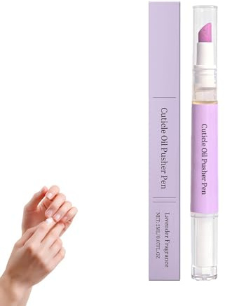 Lápiz de aceite para cutículas 2 en 1 con punta de cerámica, quitacutículas líquido, para reparar uñas secas y dañadas, lápiz de aceite para uñas y cuidado de uñas (1 unidad)