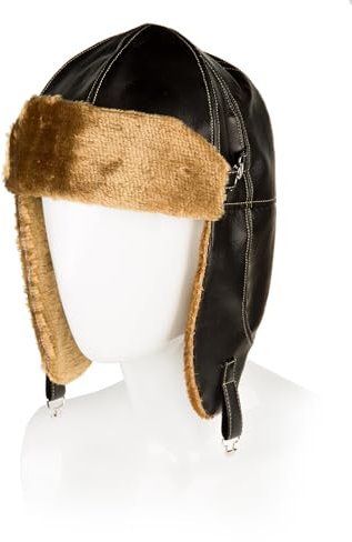 Deiters Fliegerkappe mit Fell schwarz