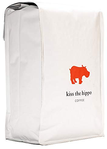 Kiss The Hippo - Mellow & Balanced Coffee | Single Origin | Carbon-Negative | Whole Beans | Organic | Cafetiere, Filter | Suitable for Milk | Notes of Apple, Dark Chocolate, Caramel | 1 KG