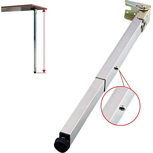 LLPEIJIE026 Gambe per Mobili in Acciaio Inossidabile 1 Pezzi Piede Pieghevoli per Tavolo da Pranzo con Viti Piedini Scalabile per Bancone Bar | 50-130cm Base Protettiva Regolabile