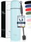 Milu Thermosflasche Thermoskanne Isolierflasche 1L, 750ml, 500ml - Isolierte Edelstahl Trinkflasche, 100% Auslaufsicher, Doppelwandisolierung (Babyblau, 500ml)