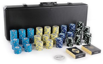 Riverboat Gaming Casino Royale Turnier-Pokerchipset - 14g 500 Stück nummerierte Pokerchips - Hohe Stückelungen