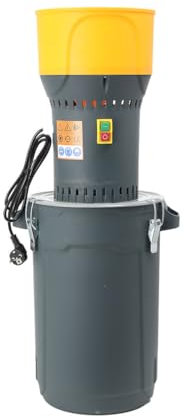 YILIKISS Elektrische Getreidemühle mit 25L Eimer, 1000 Watt Elektromotor,6,5L Einfülltrichter, 300 kg/h, Schrotmühle mit Edelstahlklinge, fünf Siebe inkl., Zerkleinerer für Getreide, Futterherstellung