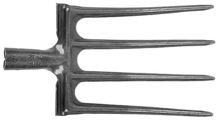 Yechiry Fork Spading Digging Garden, Anti-brissure Forte Résistance à la Fourche de Fouille en Acier pour Le Labour et la Plantation, adapté aux Usages Lourds et Industriels (4 Dents)