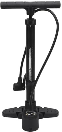 Baxnore Pompa del Piede Pompa Multifunzionale ad Alta Pressione Portatile con accurata per Le Auto in Bicicletta da Pallacanestro in Lega in Alluminio Resistente Costruzione in PLA