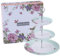 London Boutique 2 alzatine per Dolci in Porcellana per tè pomeridiano, a Forma di Farfalla, in Confezione Regalo (Turchese)