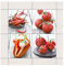 Bilderwelten Fliesenaufkleber Fliesen-Deko Rotes Gemüse 10 x 10cm Set 4teilig