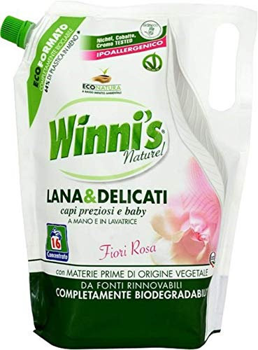 WINNI'S Naturel Lana&DELICATI 16 LAVAGGI ECORICARICA 800ML.Fiori Rosa