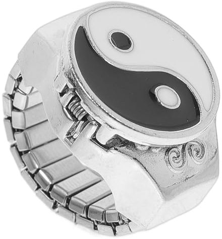 UKCOCO Mode Taschenuhr 1 stück Metallfingeruhr Fingeruhr dekorative kleine Ringuhr