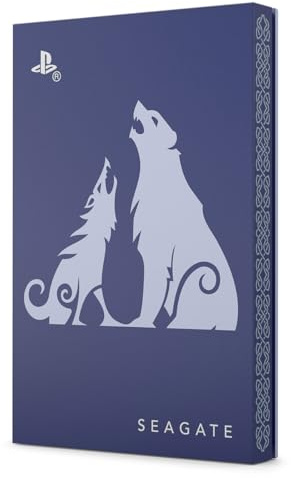 Seagate God of War Ragnarök Limited Edition Game Drive 2TB External Hard Drive - USB 3.0, ICY Blue LED Lighting, Officially-Licensed for PlayStation Consoles (STLV2000100)