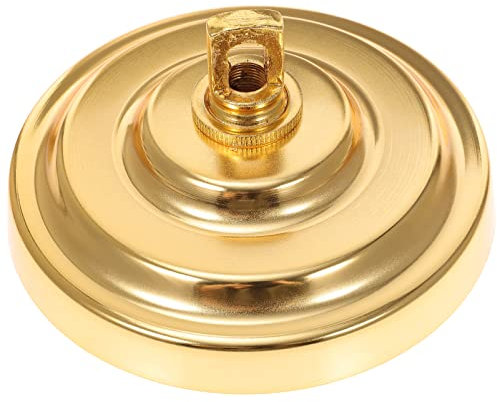 Uonlytech Sockel Licht Goldene Halterung Schwere Rose Platte Duty Aufhänger Lampe Deckenbefestigung Vintage Flacher Baldachin Zubehör Mit Abdeckung Halter Kronleuchter-Kit Haken