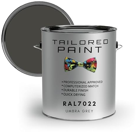 Tailored Paint uPVC Window & Door 1K Paint Brush or Spray On - Matt Finish - RAL7022, Umbra Grey - 100ml Tin