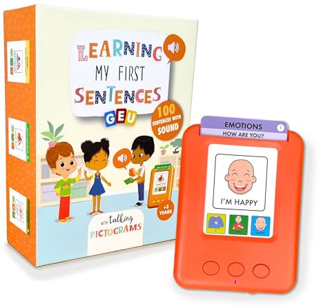 Speech and Language Resources | Talking Flash Cards for Kids | Pocket Speech | Speech Therapy Toys | Learning my First Sentences - Editorial GEU (English)