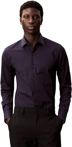 Calvin Klein Slim Esntl Poplin Nos STR SLD Chemises habillées, Bleu (Night Sky), 37 Homme