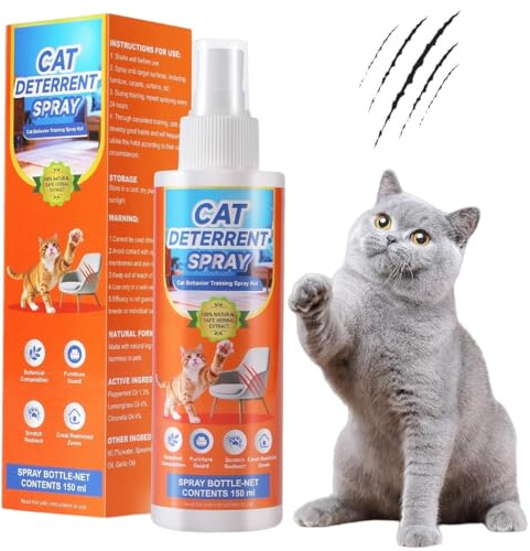 WEENINE Natural Cat Repellent Spray for Indoor, Cat Deterrent Spray for Pee, Dog Urinating Repellent Spray, Anti Marking Deterrent for Sofas or Carpet (150 ml)