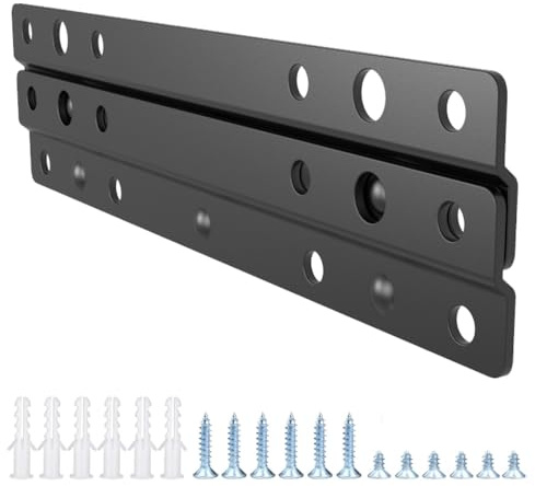 Mofangtech 6 Pairs French Cleat Picture Hanger -6 Inches Interlocking Wall Cleat System - Z-Style Picture Hanger Bracket Kit for Hanging Mirrors, Picture, Shelf, Whiteboard, Art, Frames (6, 6 Inches)