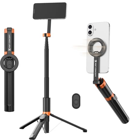 K&F CONCEPT 180cm Treppiede Magnetico Leggero con Telecomando Bluetooth
