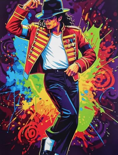 KUSTOM ART Poster Decorativo da Parete Serie Cantanti Celebri Illustrazione Stampa Artistica su Carta Patinata 40x30cm Senza Cornice