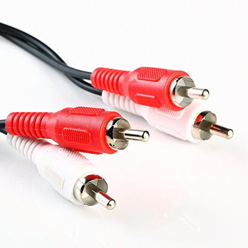 MAS 1FT RCA Audio Cable 2 RCA Male to 2 RCA Male M/M Stereo Audio Patch Cord Cable