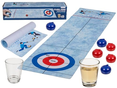 mucHome Tischtrinkspiele Gesellschaftsspiele Partyspiele Sommerspiele Feierspiele (Tisch-Curling)