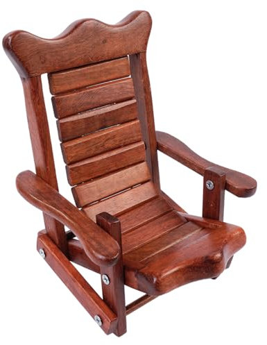 Laroal Support de téléphone Miniature en Bois pour Chaise Longue – Support de Bureau pour téléphone Portable, Accessoire de Maison de poupée, Support décoratif pour Bureau et Voyage