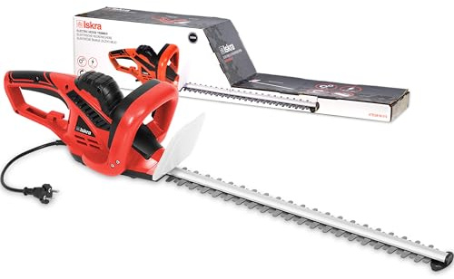 Iskra Heckenschere elektrisch | Diamantgeschliffenes Messer | 51 cm Schwertlänge | 550 Watt | Zweihand-Sicherheitsschalter & Schwertschutz | 16 mm Schnittbreite