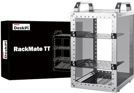 GeeekPi DeskPi RackMate TT Mini gabinete de servidor para mini PC, red, servidores, audio y equipo de video