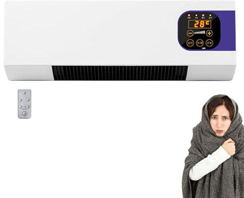 Condizionatore Senza Unità Esterna 2000W Condizionatore D'aria A Parete, Aire Acondicionado Portatil Con Telecomando, Uso Invernale Ed Estivo(Nessun vento freddo, solo vento normale e vento caldo)