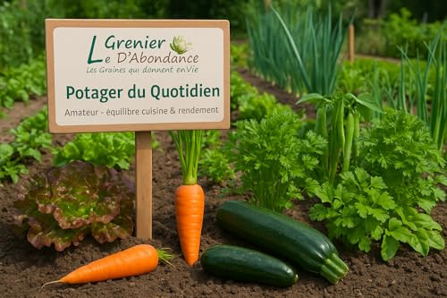 Le Ático de Abundancia - Kit de semillas Huerto del Diario para sembrar: verduras fáciles, sabores caseros durante todo el año