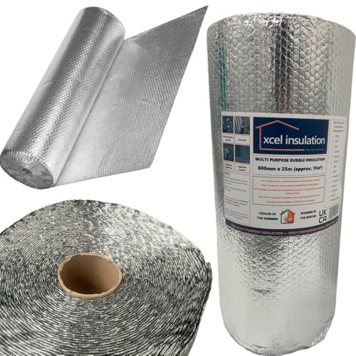 600mm x 25m, Xcel Multi Purpose Insulation, Thermal Aluminium Foil, Reflective & Radiant Barrier