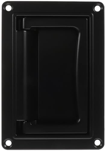 Zerodeko Tirador de Puerta Empotrado de Aleación de Zinc Negro, Tirador Compacto para Armarios y Cajones, Manija Empotrada para Puertas de Gabinete, Herrajes de Cocina Funcionales