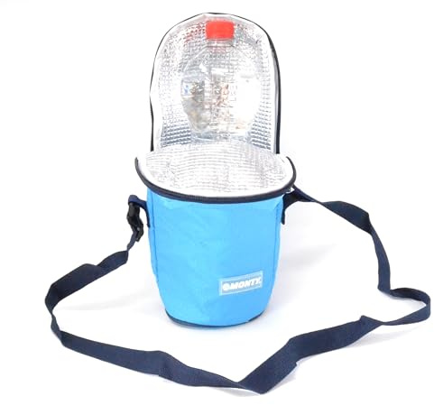 Sac thermique isotherme bleu avec sangle réglable, pour bouteilles de 1,5 et 2 litres