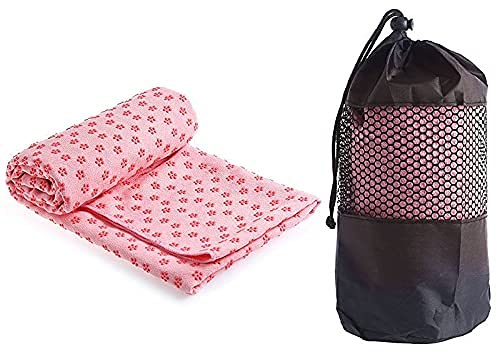 Toalla de yoga antideslizante y de secado rápido - Toalla de microfibra para yoga ideal para hot yoga [azul, 183 x 61 cm]
