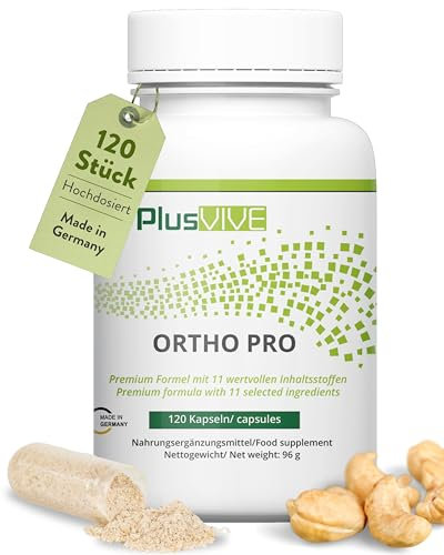 Plusvive Ortho Pro - Integratore per la salute delle articolazioni, con formula a base di glucosammina, condroitina, MSM, acido ialuronico, 120 capsule