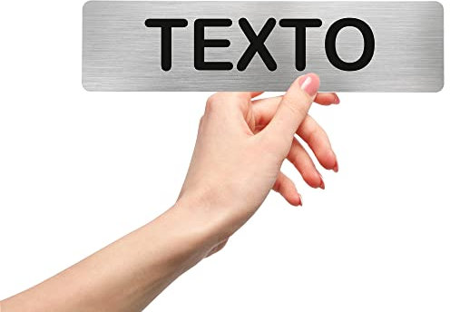 MovilCom® - Señal de acero inoxidable PERSONALIZABLE | Placa puerta | Señal informativa | Cartel Puerta 200X50mm