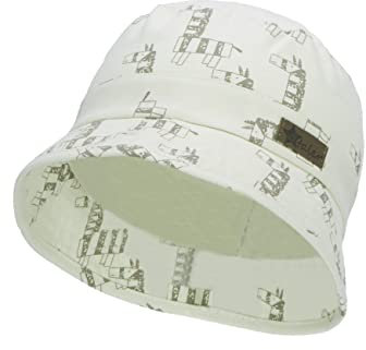 Sterntaler Baby Jungen Hut Baby Fischerhut Zebra - Baby Hut, Kopfbedeckung Baby Sommer, Sommerhut Baby - aus Baumwolle - mittelgrün, 45
