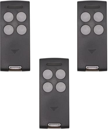 Lot de 3 Télécommandes Cardin S504 C4 TXQ504C4-4 Boutons - Rolling Code - Fréquence 433,92 MHz - Compatible Récepteurs Série S500 + 1 Porte-clés Domobip