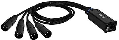 Adam Hall Cables 4 STAR CATBOX XM3 - Audio y DMX, adaptador AES/EBU a Cat XLR macho de 3 patillas