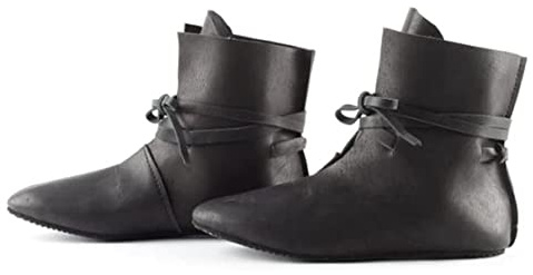 Medieval Cosplay Boots - 1 Paio di Scarpe medievali retrò PU Stivali di Cuoio - Steampunk PU Cuoio Cavaliere Stivali,Bianca,52