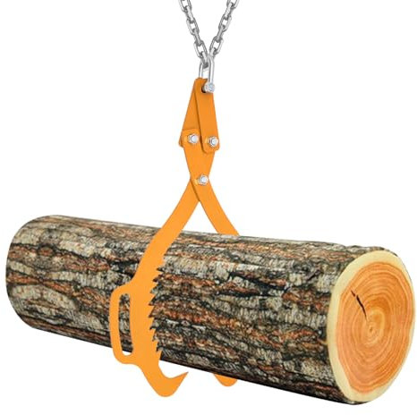 1000 kg, pinza de elevación, pinza forestal para troncos, 0-63,5 cm, apertura de la mandíbula, acero al carbono, pinza de elevación de troncos, captura de troncos eficiente