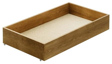 Nodax Under Bed Storage Drawers – Organizer Box for Bed Frames, Bedroom Furniture for Clothes & Blankets, Solid Wooden Underbed Storage Drawers with Straight Sides, Strong & Durable | 98cm (Oak)