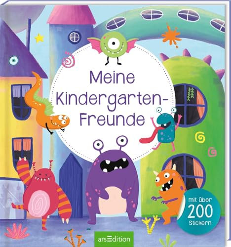 Meine Kindergarten-Freunde – Monster: Mit über 200 Stickern | Monstermäßiges Freundebuch mit über 200 Stickern | für Jungen und Mädchen ab 3 Jahren