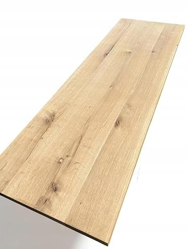 Massivholzplatte Eiche, Tischplatte, Beschnittkanten, Esstischplatte, Arbeitsplatte (180x90cm)