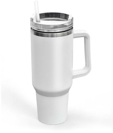 Tumbler i rostfritt stål vit