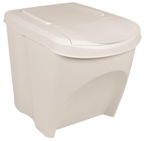GCHDHAPB Stackable Garbage Bin Boxes 3 pcs White 75 L Polypropylene