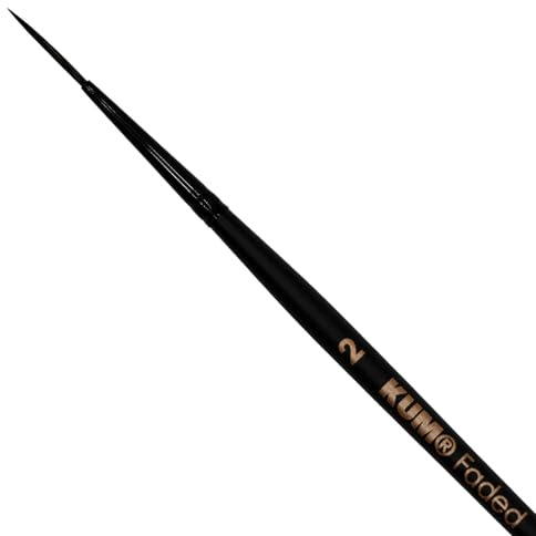 KUM 5150019 - Pennello per acquerello Faded Liner, misura 2, 1 pennello per artisti, pennelli per artisti, articoli per artisti