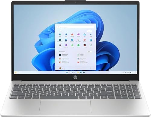HP New 15.6 inch Laptop Computer, 2026 Edition, Intel High-Performance 4 cores N100 CPU, 128GB SSD, Windows 11 Pro with Office 365 for The Web